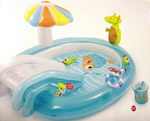 Центр водный игровой надувной - Крокодильчик, с аксессуарами (Intex, int57129NP)